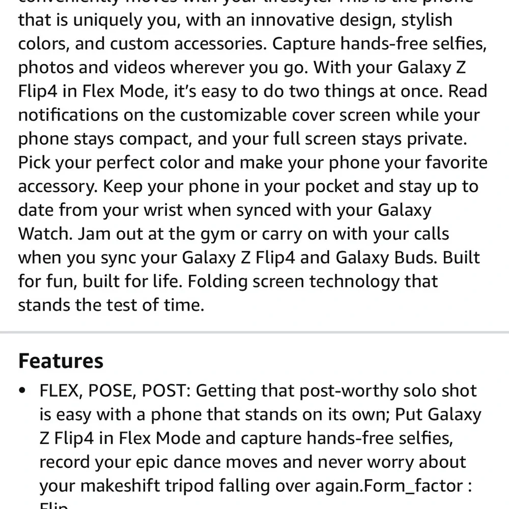 COPY - NEW Samsung Z flip 4 cell phone